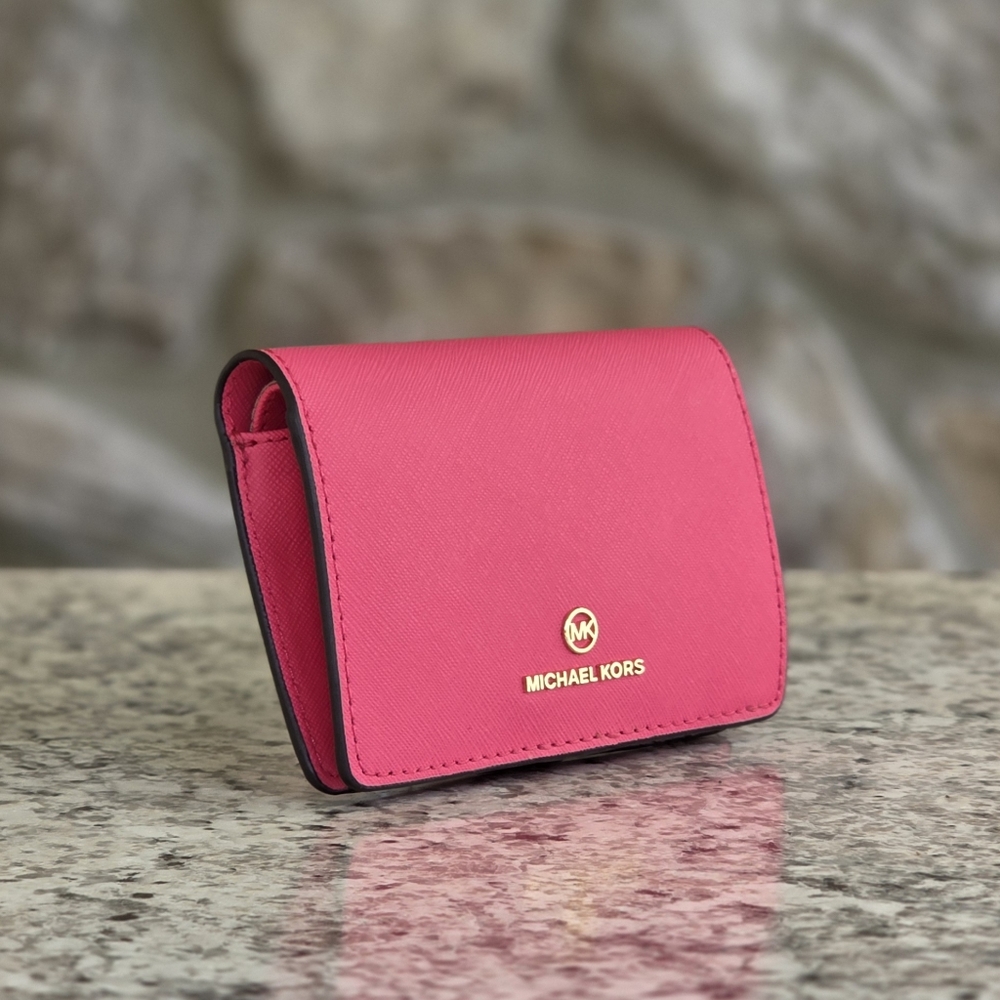 Michael Kors Jet Set Medium Bifold Pink Wallet